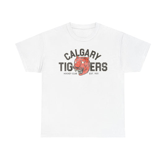 Calgary Tigers Hockey Team Nostalgic Logo T-shirt