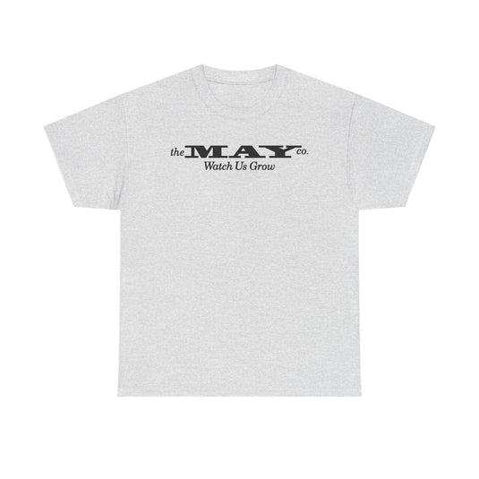 The May Company Watch Us Grow Black Logo Department Store Chain T-shirt