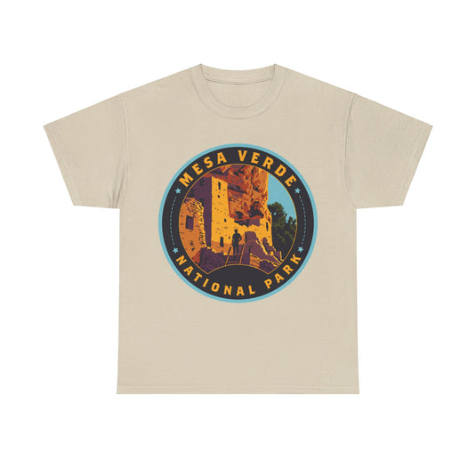 Mesa Verde National Park Colorado Round Logo T-shirt