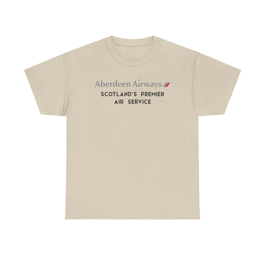 Aberdeen Airways Scotland's Premier Air Service Vintage Logo Aviation T-shirt