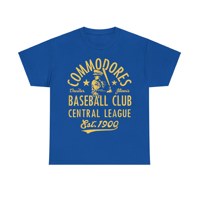 Decatur Commodores Est 1900 Illinois Baseball T-shirt