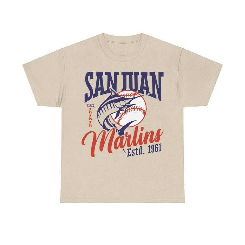 Load image into Gallery viewer, San Juan Marlins Est 1961 Basbeall Team T-shirt
