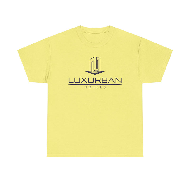 Load image into Gallery viewer, LuxUrban Hotels T-Shirt - Hospitality Industry Bankrupt Hotel Logo
