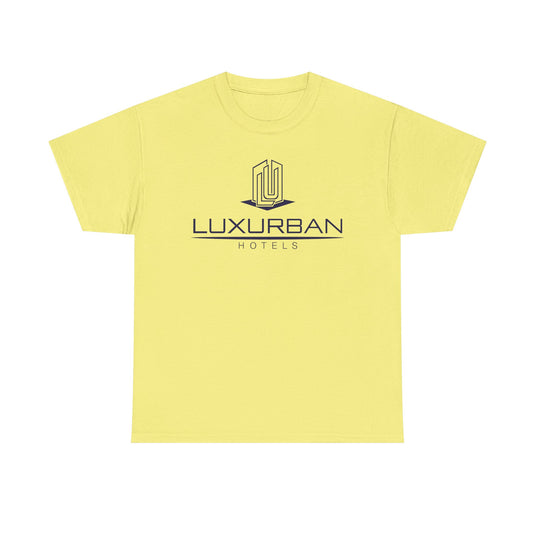 LuxUrban Hotels T-Shirt - Hospitality Industry Bankrupt Hotel Logo