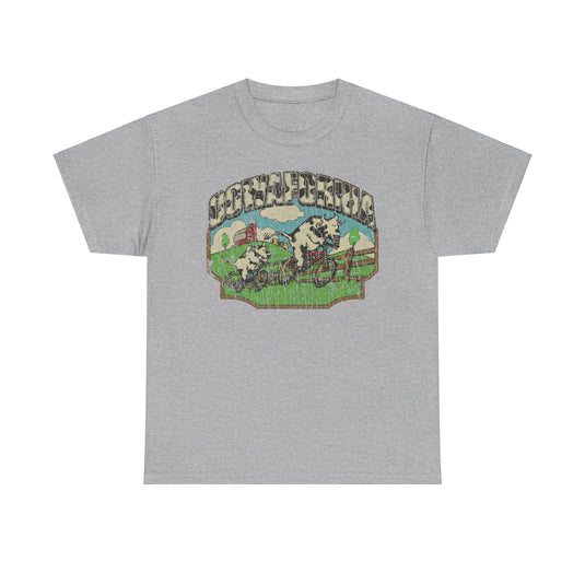 Cowafornia Cows Riding Bicycles California Milk T-shirt