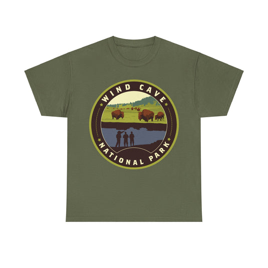 Wind Cave National Park South Dakota Round Logo T-shirt