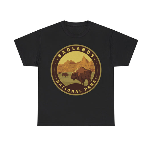 Badlands National Park South Dakota Round Logo T-shirt