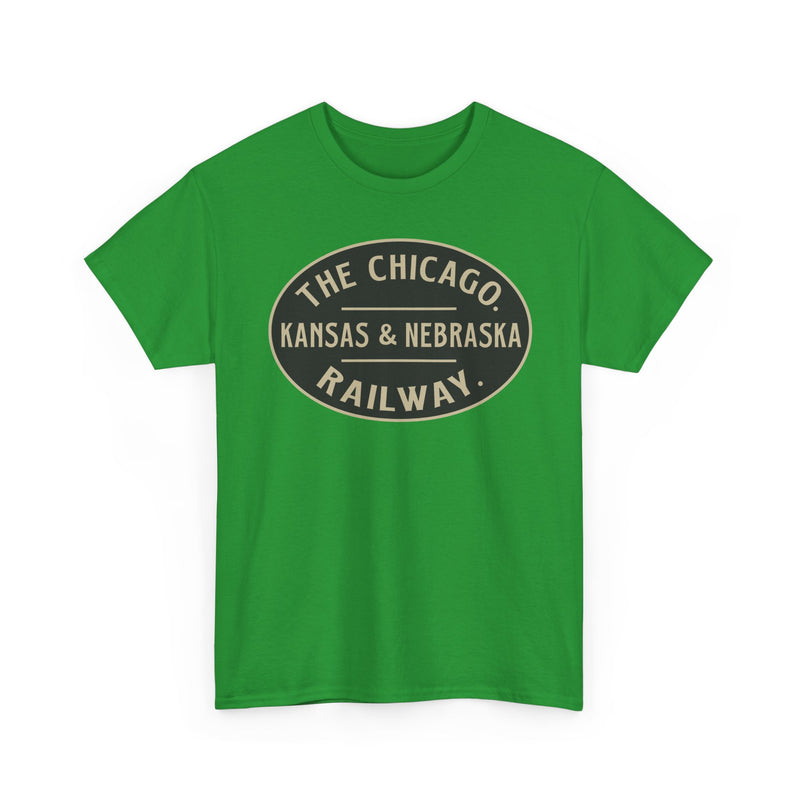 Load image into Gallery viewer, Chicago Kansas Nebraska Railway Vintage Railroad Logo T-Shirt
