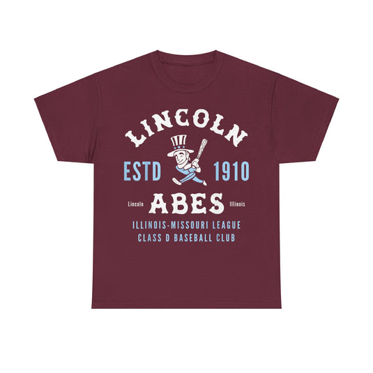 Lincoln Abes Est 1910 Illinois Baseball T-shirt