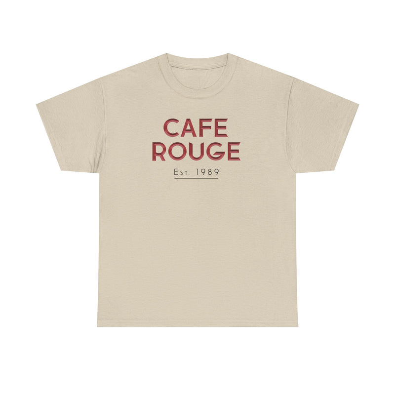 Load image into Gallery viewer, Cafe Rouge T-Shirt - French Bistro Restaurant Industry Defunct Logo Tee
