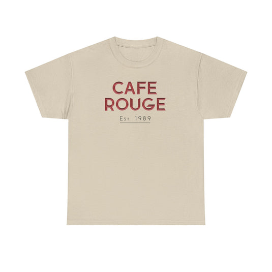 Cafe Rouge T-Shirt - French Bistro Restaurant Industry Defunct Logo Tee