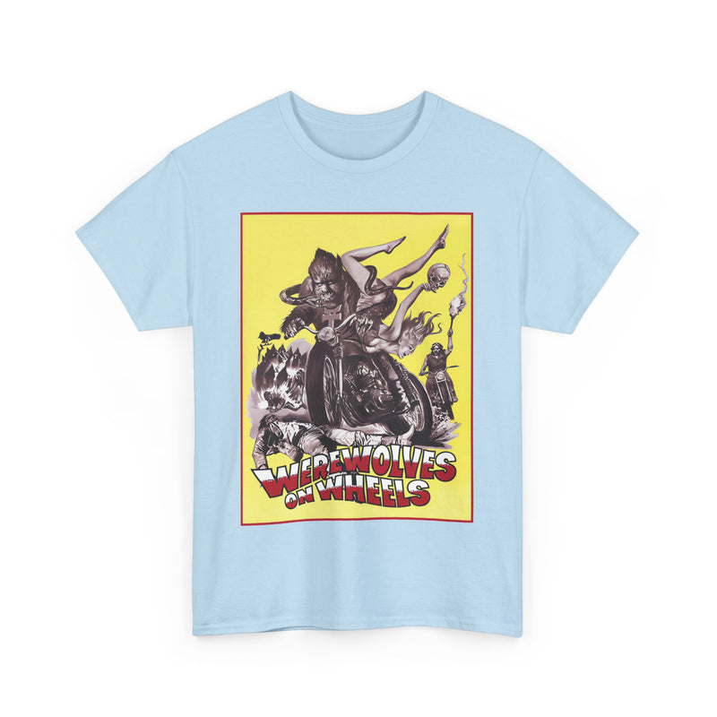 Load image into Gallery viewer, Werewolves on Wheels 1971 Werewolf Biker Gang Horror Action Movie T-shirt
