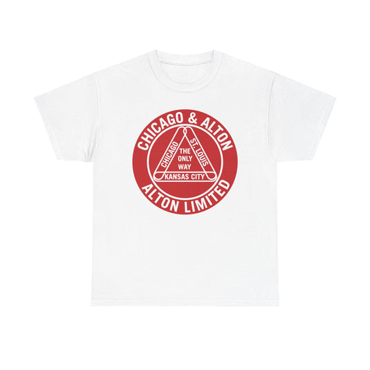 Chicago Alton Only Way Triangle Railroad Logo Vintage Train T-Shirt