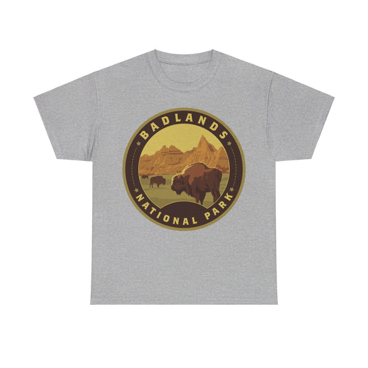 Badlands National Park South Dakota Round Logo T-shirt