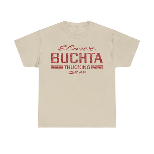 Elmer Buchta Trucking 1938 Distressed Print T-shirt