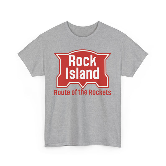 Rock Island Route of Rockets Vintage Railroad Logo T-Shirt