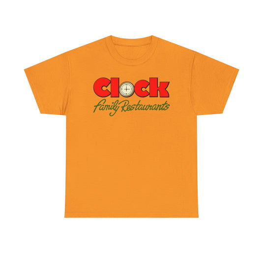 Clock Family Restaurants Vintage Diner Classic Restaurant Logo T-Shirt
