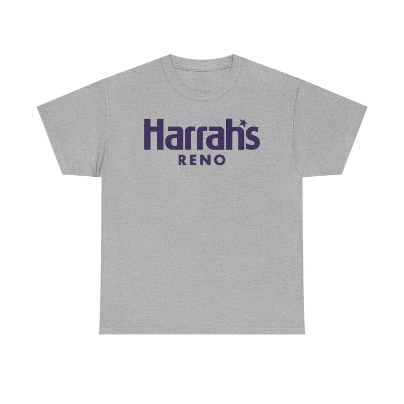 Load image into Gallery viewer, Harrah’s Reno Defunct Casino Logo Purple Graphic T-Shirt Nevada Gambling Resort Tee
