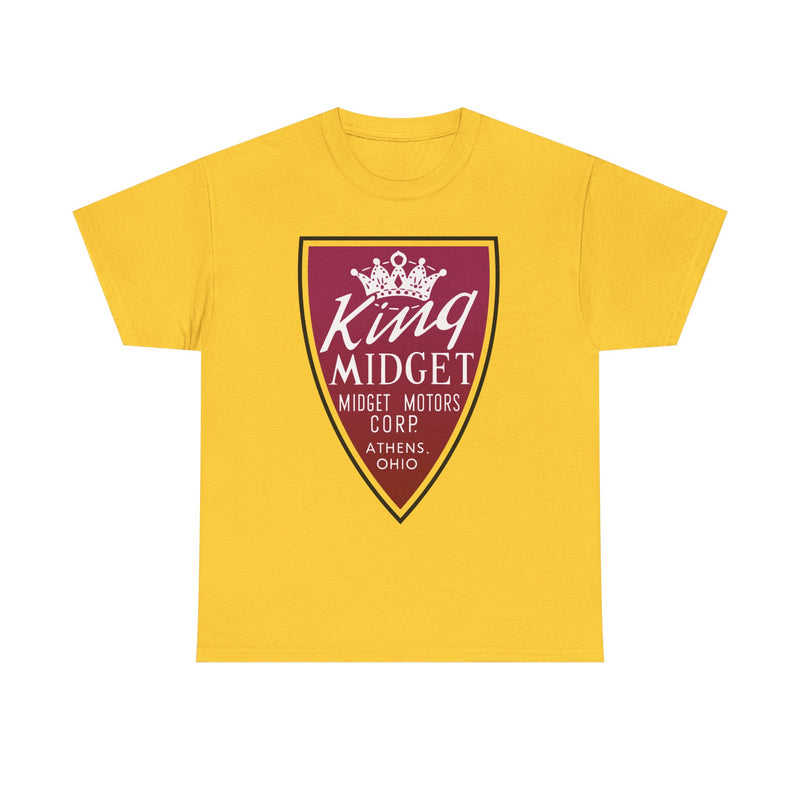 Load image into Gallery viewer, King Midget Motors Corp Athens Ohio Crown Logo Microcar T-shirt
