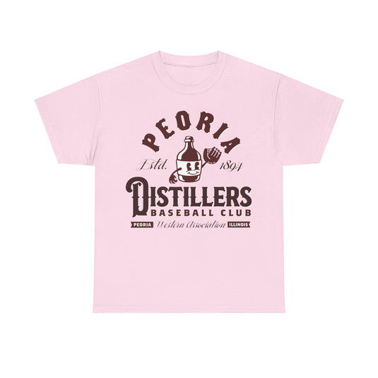 Peoria Distiller Est 1894 Illinois Baseball T-shirt