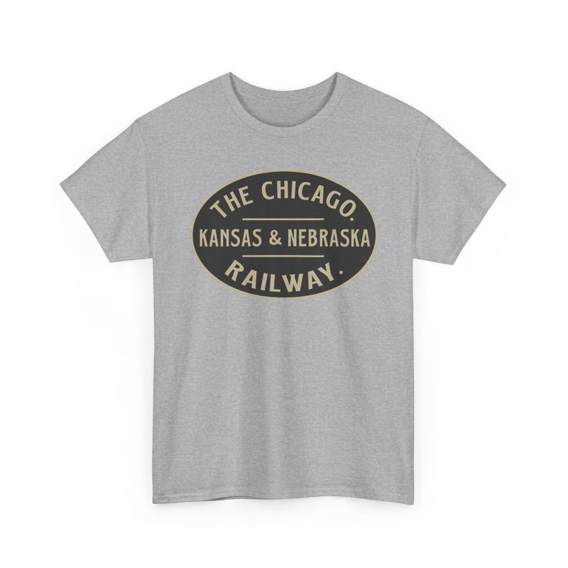 Load image into Gallery viewer, Chicago Kansas Nebraska Railway Vintage Railroad Logo T-Shirt
