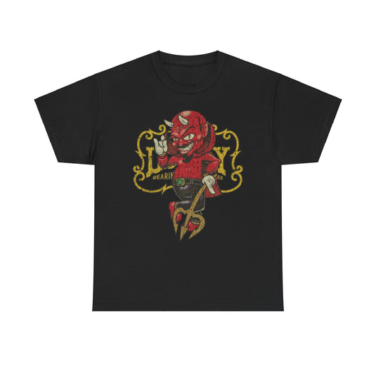 Lucky Bearings Devil 1995 Car Distressed Print T-shirt