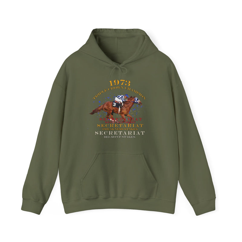 Load image into Gallery viewer, Triple Crown Champion Secretariat 1973 Nostalgic Pullover Hoody
