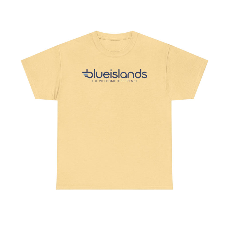 Load image into Gallery viewer, Blue Islands The Welcome Difference T-Shirt - Channel Islands Aviation
