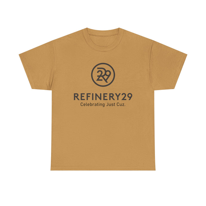 Refinery29 Celebrating Just Cuz T-Shirt Media Brand Logo Tee