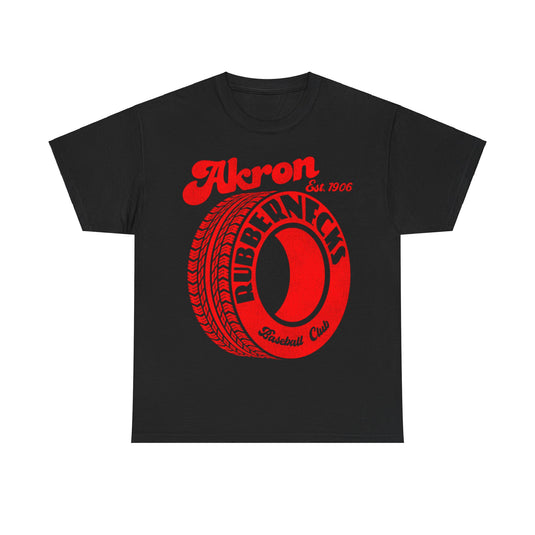 Akron Rubbernecks Nostalgic Retro Baseball T-shirt