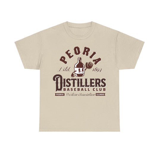 Peoria Distiller Est 1894 Illinois Baseball T-shirt