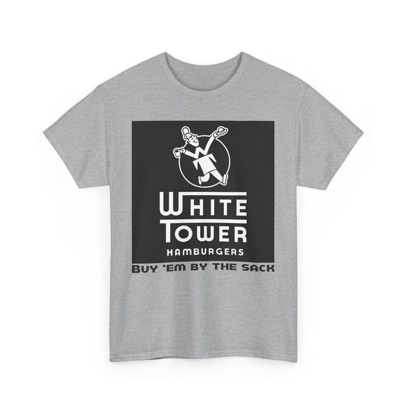 Load image into Gallery viewer, White Tower Hamburgers Buy Em By The Sack Vintage Logo T-Shirt
