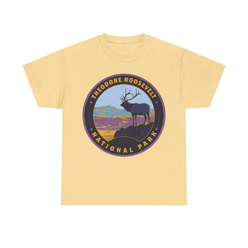 Load image into Gallery viewer, Theodore Roosevelt National Park North Dakota Round Logo T-shirt
