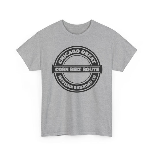 Chicago Great Western Corn Belt Route Railroad Logo Train T-Shirt