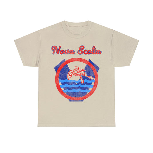 Nova Scotia Voyageurs Logo Nostalgic Hockey T-shirt