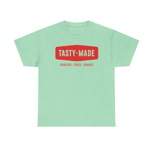 Tasty Made T-Shirt - Burger Restaurant Industry Defunct Logo Tee