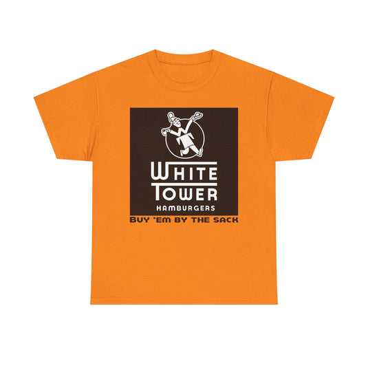 White Tower Hamburgers Buy Em By The Sack Vintage Logo T-Shirt