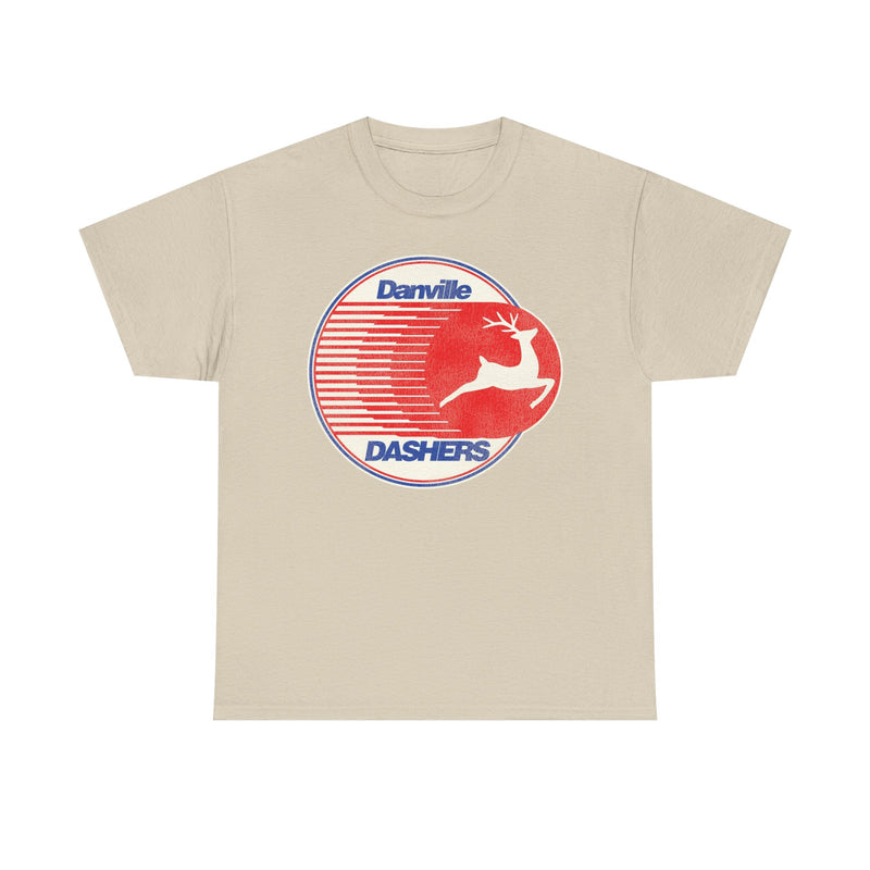 Load image into Gallery viewer, Danville Dashers Red Blue Logo Hockey Team T-shirt
