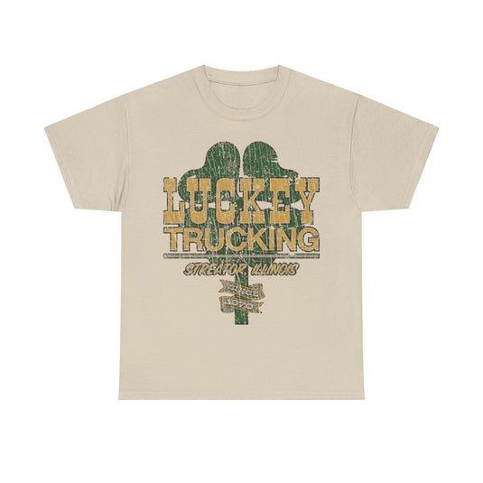 Luckey Trucking Streator IL 1970 Distressed Print T-shirt