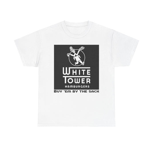 White Tower Hamburgers Buy Em By The Sack Vintage Logo T-Shirt