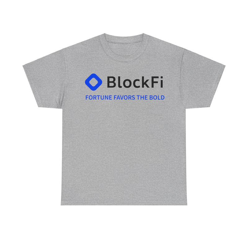 Load image into Gallery viewer, BlockFi Logo T-Shirt: Fortune Favors The Brave
