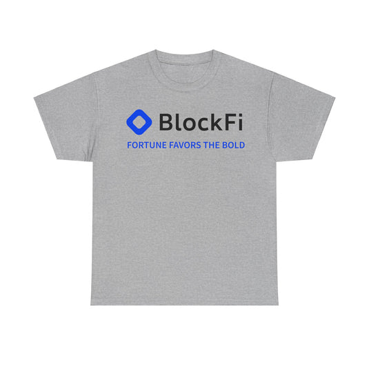 BlockFi Logo T-Shirt: Fortune Favors The Brave