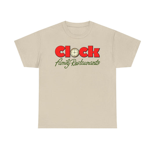 Clock Family Restaurants Vintage Diner Classic Restaurant Logo T-Shirt