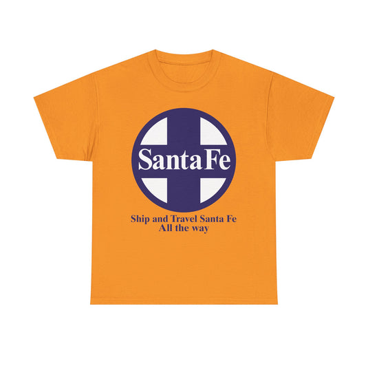 Santa Fe Cross Logo Ship Travel Railroad Vintage Train T-Shirt