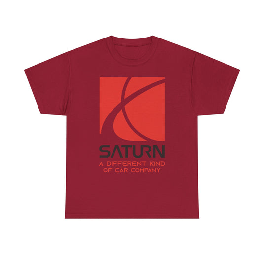 Saturn A Different Kind of Car Company Red S Logo T-shirt