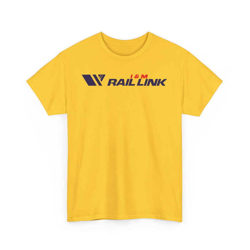 Load image into Gallery viewer, I&amp;M Rail Link Railroad Vintage Train Railway Logo T-Shirt
