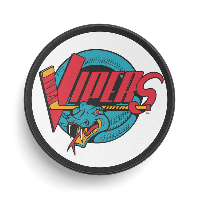 Detroit Vipers Logo Michigan Hockey Puck