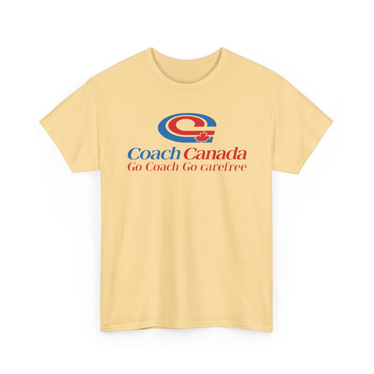 Coach Canada Go Coach Go Carefree Logo Graphic T-Shirt Rare Defunct Brand Tee