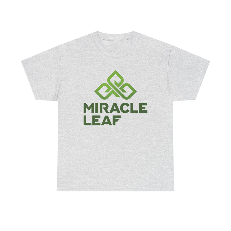 Load image into Gallery viewer, Miracle Leaf Medical Marijuana T-Shirt Defunct Dispensary Bankrupt Logo Tee
