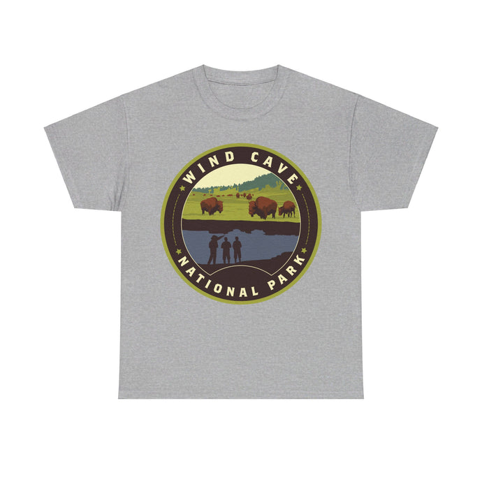 Wind Cave National Park South Dakota Round Logo T-shirt